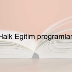 Halk Eğitim programları