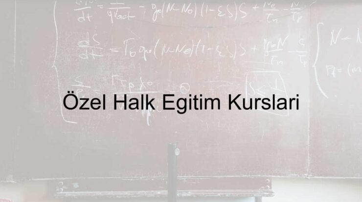 özel halk egitim kurslari